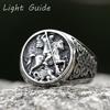 NEW 316L Stainless Steel Knight Ring for Men Fashion Halloween Jewelry Special Design