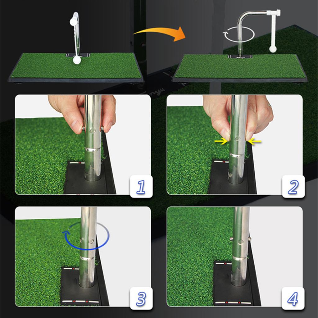 Golf Swing Trainer Golf Training Equipment Portable Golf Swing Practice Mat Hitting Training Aid for Home & Indoor