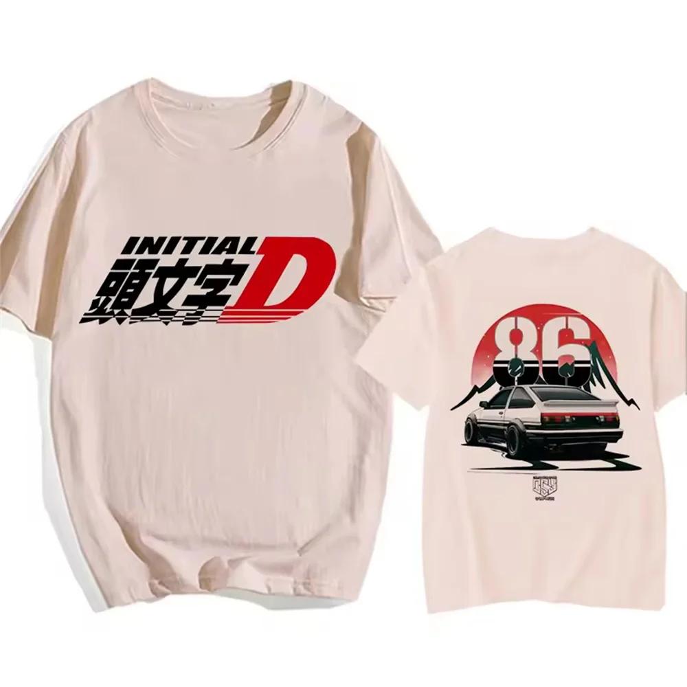 Initial D Pure Cotton T Shirt Comic Unisexga Japanese Unisex Top Graphic Designer Harajuku Unisex Clothing S