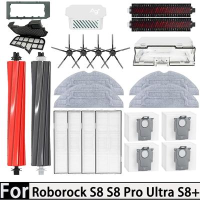 Pro Roborock S8 S8 Pro Ultra S8+ Příslušenství mop Hadřík na mopování Vakuové sáčky Boční kartáček Filtr Vyměnitelný robotický vysavač Náhradní díl