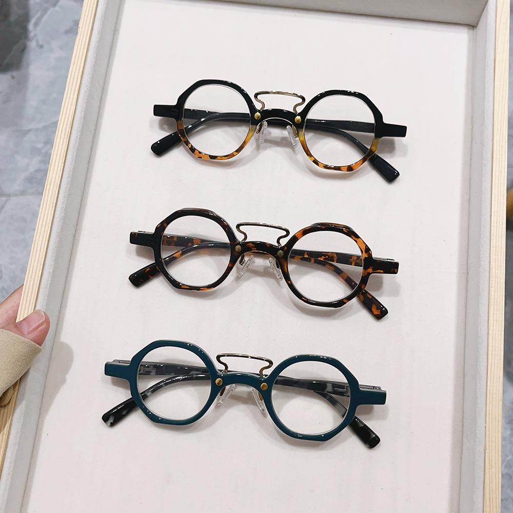 Vintage Small Round Frame Reading Glasses For Men Women Anti Blue Light Eyeglasses Elderly Magnifying Presbyopia Glasses+1.0~~4