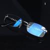 Lightweight Metal Rimless Old Clear Reading Glasses 1.0 1.5 2.0 2.5 3.0 Diopter