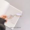 Korean Fashion Women'S Sunglasses Oval Shape Rimless Anti-Glare Sun Glasses Women Rhinestone Decoration Female Sunglass