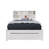 Solid Wood Single Bed with Drawers and Slatted Base, Bookshelf Teenagers and Adults Children's Bed, 90x200cm White