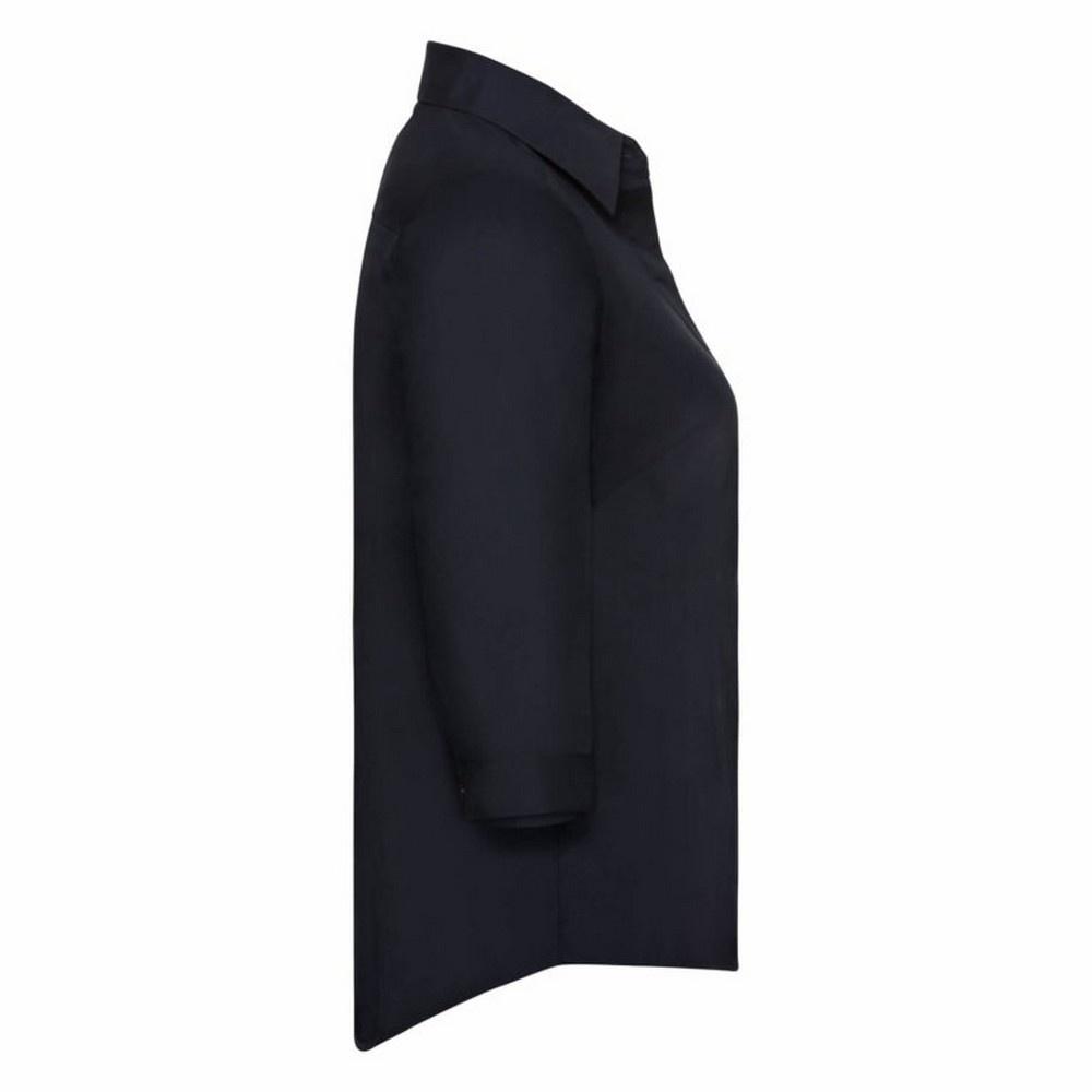 Russell Ladies Collection 3/4 Sleeve Poly-Cotton Easy Care Fitted Poplin Shirt