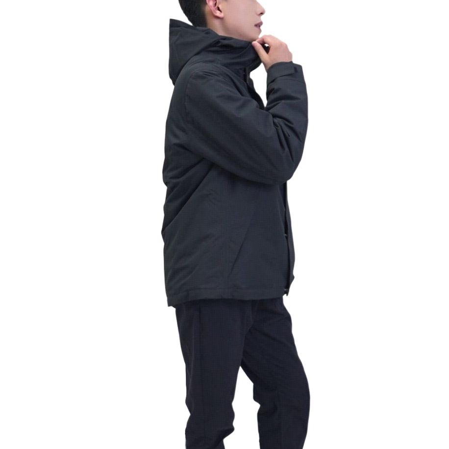Timberland Outdoor 3-In-1 Hooded Zipper Long Sleeve Cotton Liner Waterproof Windproof Breathable Warm Jacket Men Jackets Black A41UB-001