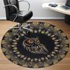 1PC Owl Mandala Office Round Area Rug, Mat Suitable For Office, Under Office Chairs Bedroom Living Room Home Decor, Room Deco