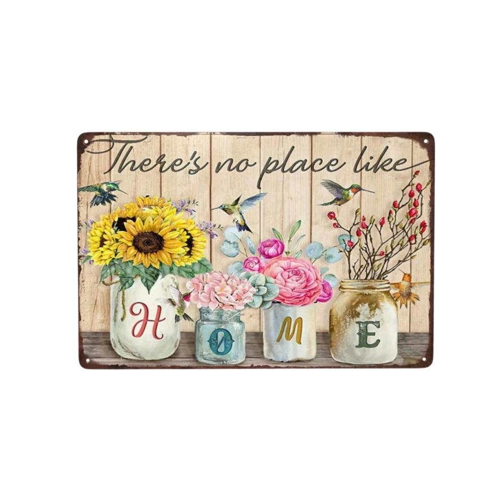 Floral Nature Plants Metal Tin Retro Sign For Kitchen Garden Home Bars Restaurants Cafes and Pubs Art Poster for Wall Dec