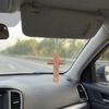 Elegante Crucifijo de Arcilla Colgante con Acento de Cristal para Espejo Retrovisor de Coche Accesorios Colgantes para el Interior del Coche