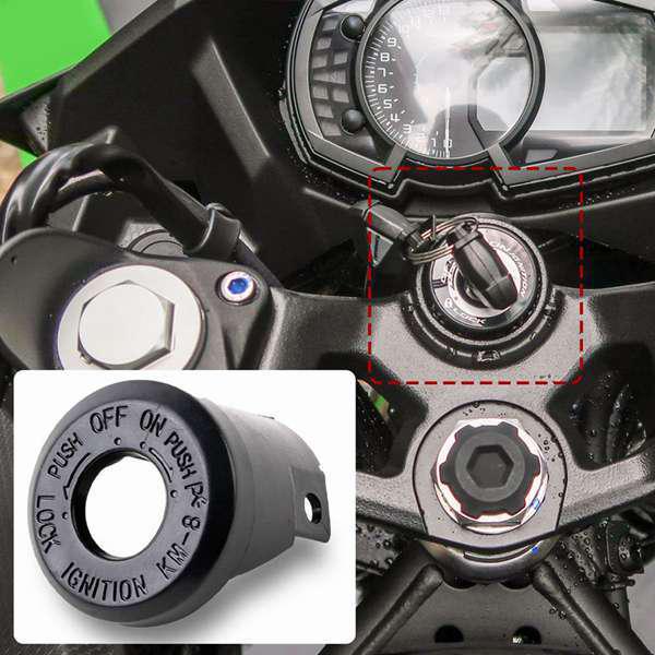 

Black ABS Motorcycle Ignition Switch Cover for Kawasaki Ninja 1000SX None