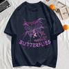 Lightning Butterfly Printing Mens T Shirts Summer Cotton T-Shirt Casual O-Neck Clothes Oversized Comfortable Sleeve