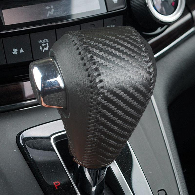 Kompatibel mit 07-26 Honda CRV/Civic Echtleder Schalthebelknaufabdeckung für Automatikgetriebe.
