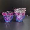 6oz Striped Lace-Shaped Plastic Bowl: Colored Snack, Candy, Fruit, or Small Salad Bowl
