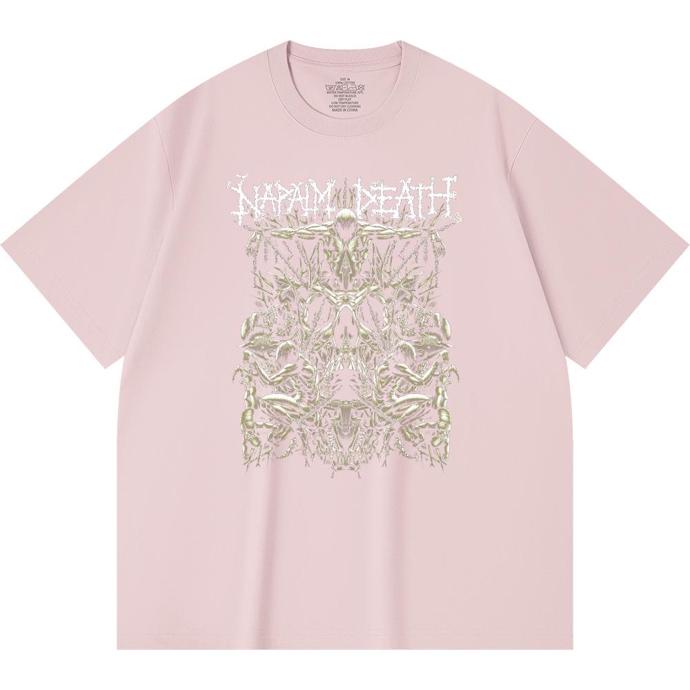 230 g/m² 100% Bavlna T-shirt Heavy Metal Rocková Kapela Tisk Populární Hudby Unisex Těžký Bavlněný T-shirt