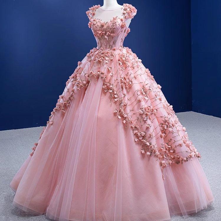 Evening dress 1011 New host art test performance Bridal wedding toast dress Luxury and thin solo tutu