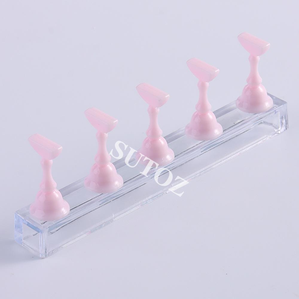 Nail Art Practice Tray with Strong Magnet and Wearable Crystal Pieces