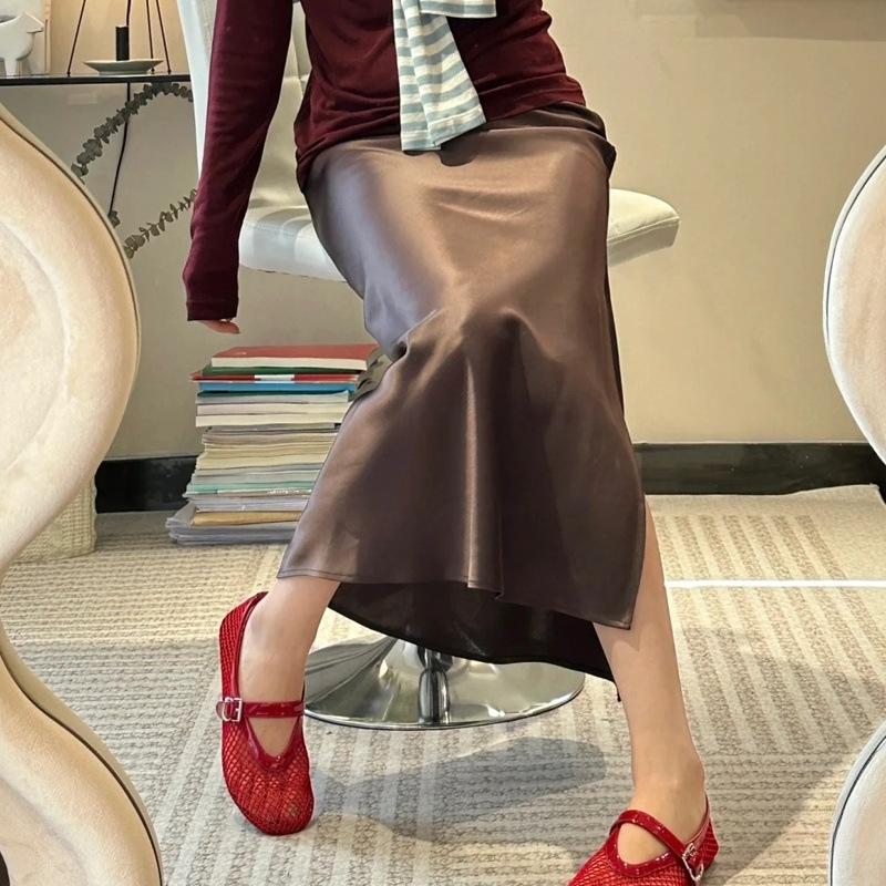 Round head fishing net grid hollow ballet flats women's spring and summer word belt Mary Jane single shoes sandals