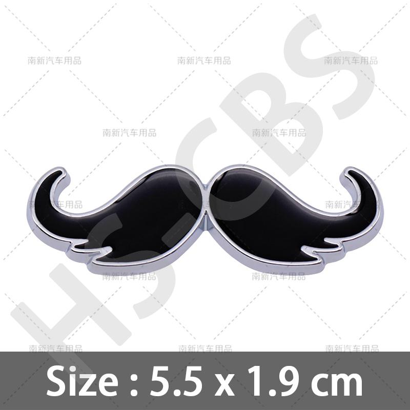 

1 Pair 3D Metal Whisker Labeling Stickers Santa Claus s Beard Pattern Badge Christmas Creative Custom Decals Rear Trunk Logo