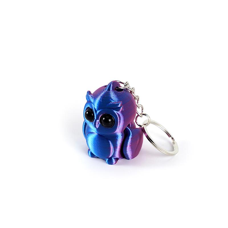 Creative 3D Printing Owl Keychain Pendant Multi-Joint Movable Simulation Animal Toy Model Keychain Bag Accessories Kids Gift