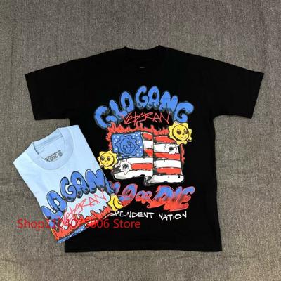 New Glo Gang Cartoon Print Tshirt Soft Cotton Casual Streetwear Top Unisex Unisex Fashion
