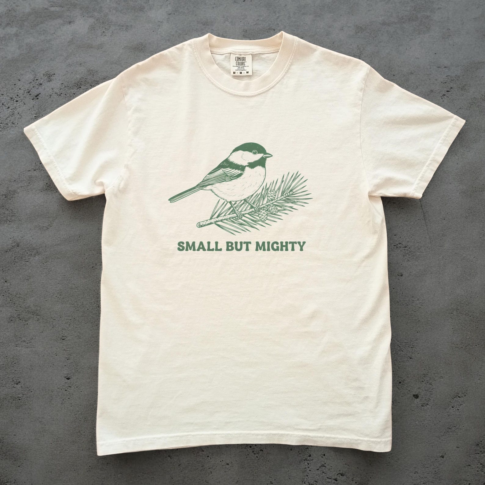 Small But Mighty Chickadee Shirt, Bird Lover Graphic Tee, Nature Bird Shirt, Comfort Colors Unisex T shirt 3XL