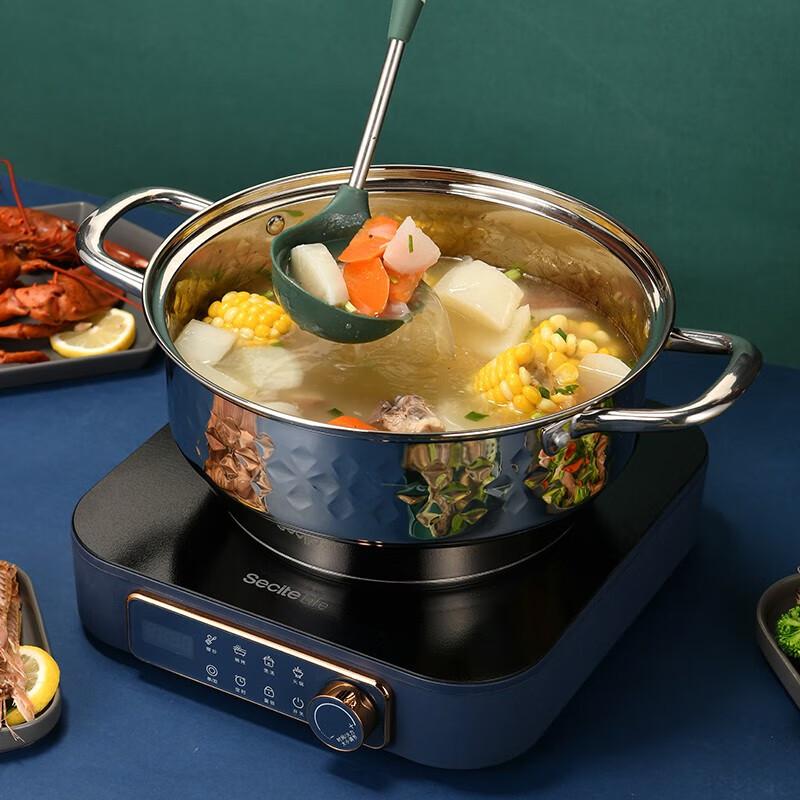 Xinsite 26cm 304 Rustfritt Stål 2-lags Dampkoker