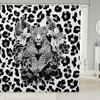 Pink Bow Glitter Shower Curtain Abstract Leopard Girl Bow Glitter Bathroom Bathtub Curtain A Variety Of Optional