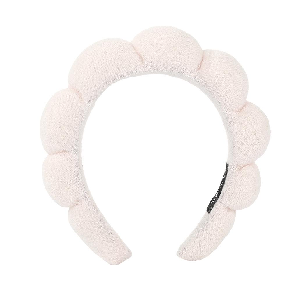 Women's Cute Blue Cloud Headband - Wide, High Skull Top for Face Washing