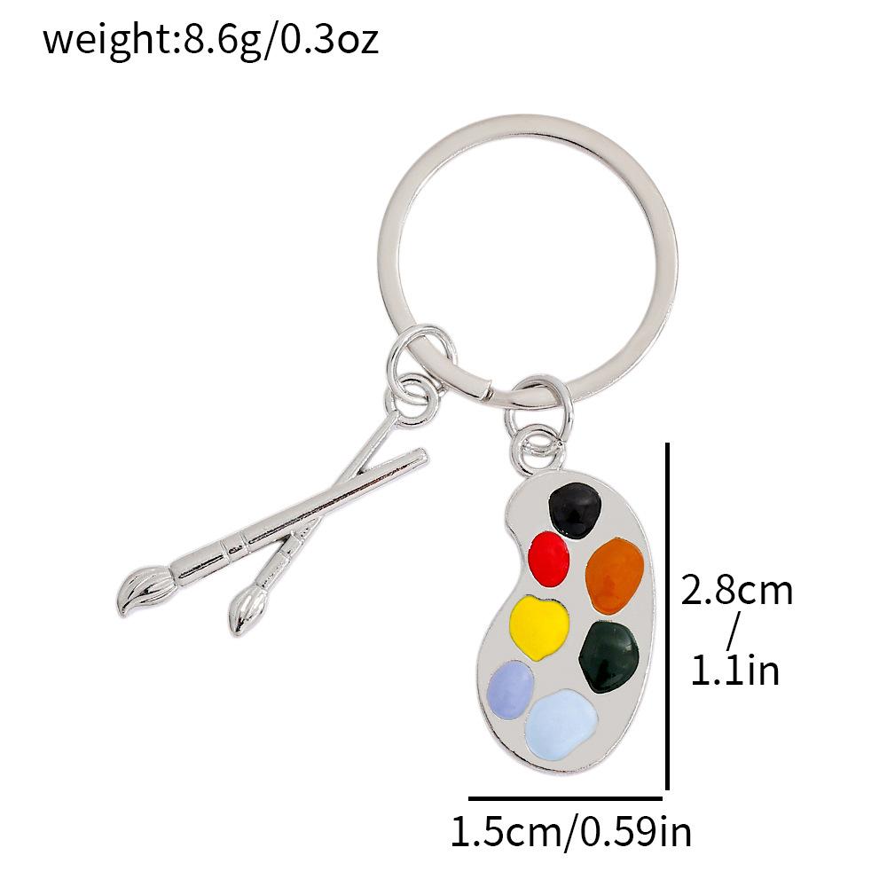 Mode Palette Schlüsselanhänger Malwerkzeuge Pinsel Schlüsselanhänger Autoschlüsselanhänger Damen Kind Malkurs Maler Geschenk Schlüsselanhänger
