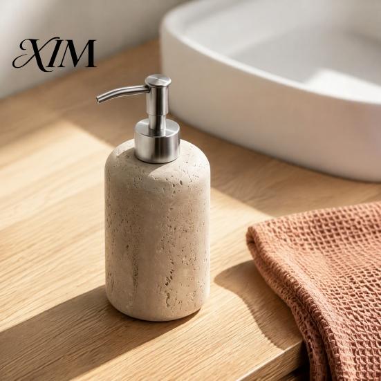 Hand Soap Dispenser Resin Refillable Dispenser, Liquid Shampoo Container, Empty Lotion Bottle Pump for Bathroom Kitchen Countertop Container