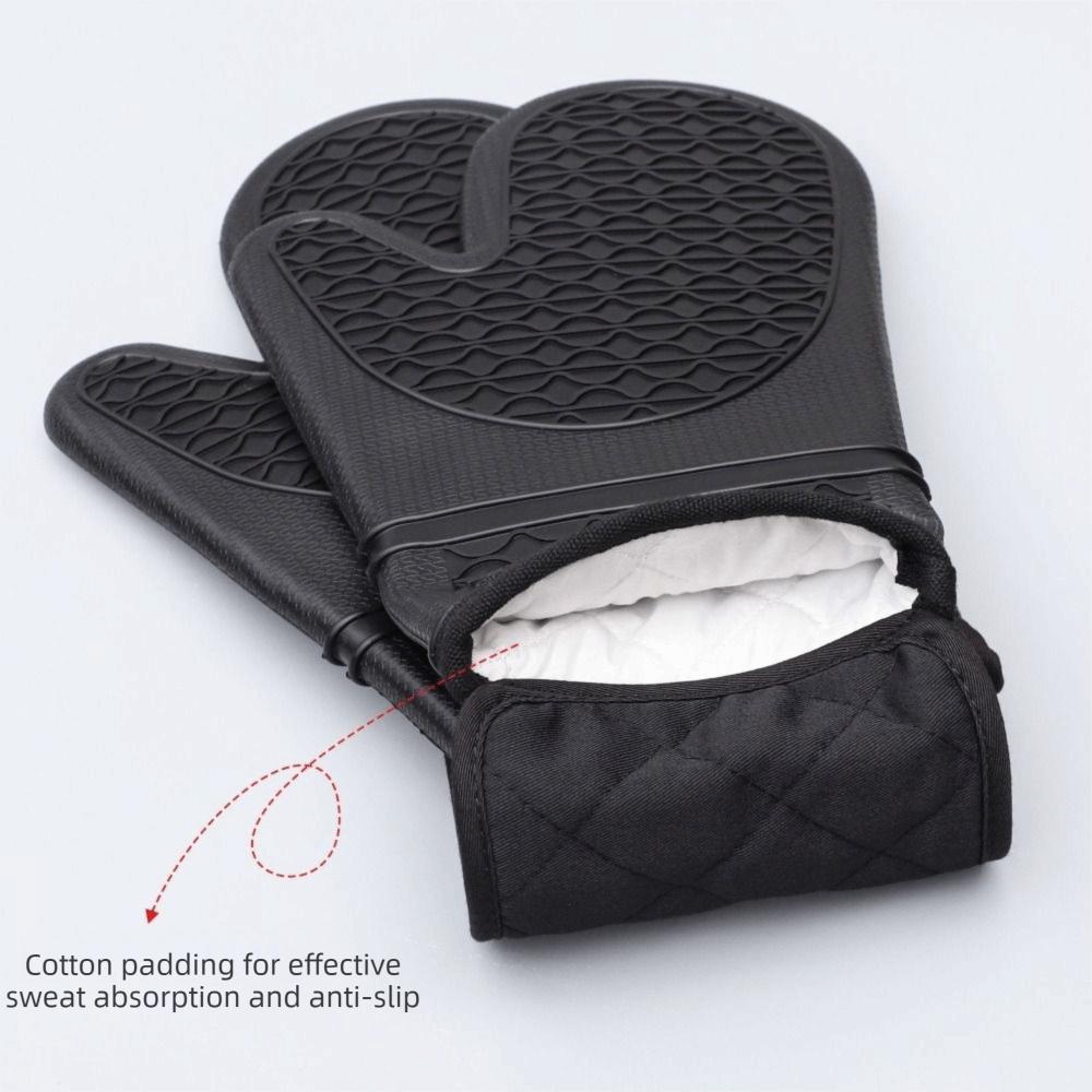 Isolierte Silikon-Ofenhandschuhe Rutschfeste Grillhandschuhe Küchen-Mikrowellenhandschuhe Bar Backzubehör
