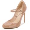 Patent 12cm High Heels Pumps Shoes Woman Large Size 46 Black Red Nude White Thin Heeled Spring Party Wedding Office Shoes Ladies