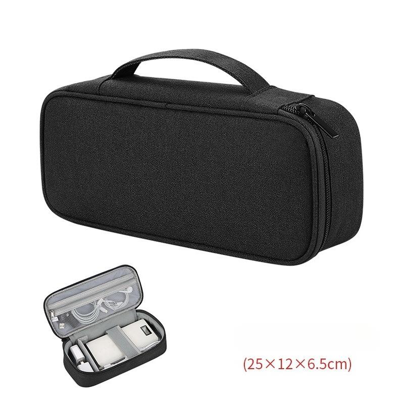 

1pc Cable Organizer Bag – Portable Electronics Travel Case with Custom Dividers,Comfortable Handle for Chargers/Cords/Power Bank