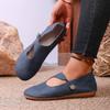 New Style Oversized Retro Round-toe Flat Shoes with Soft Sole and Shallow Toe - Women's Single Shoes