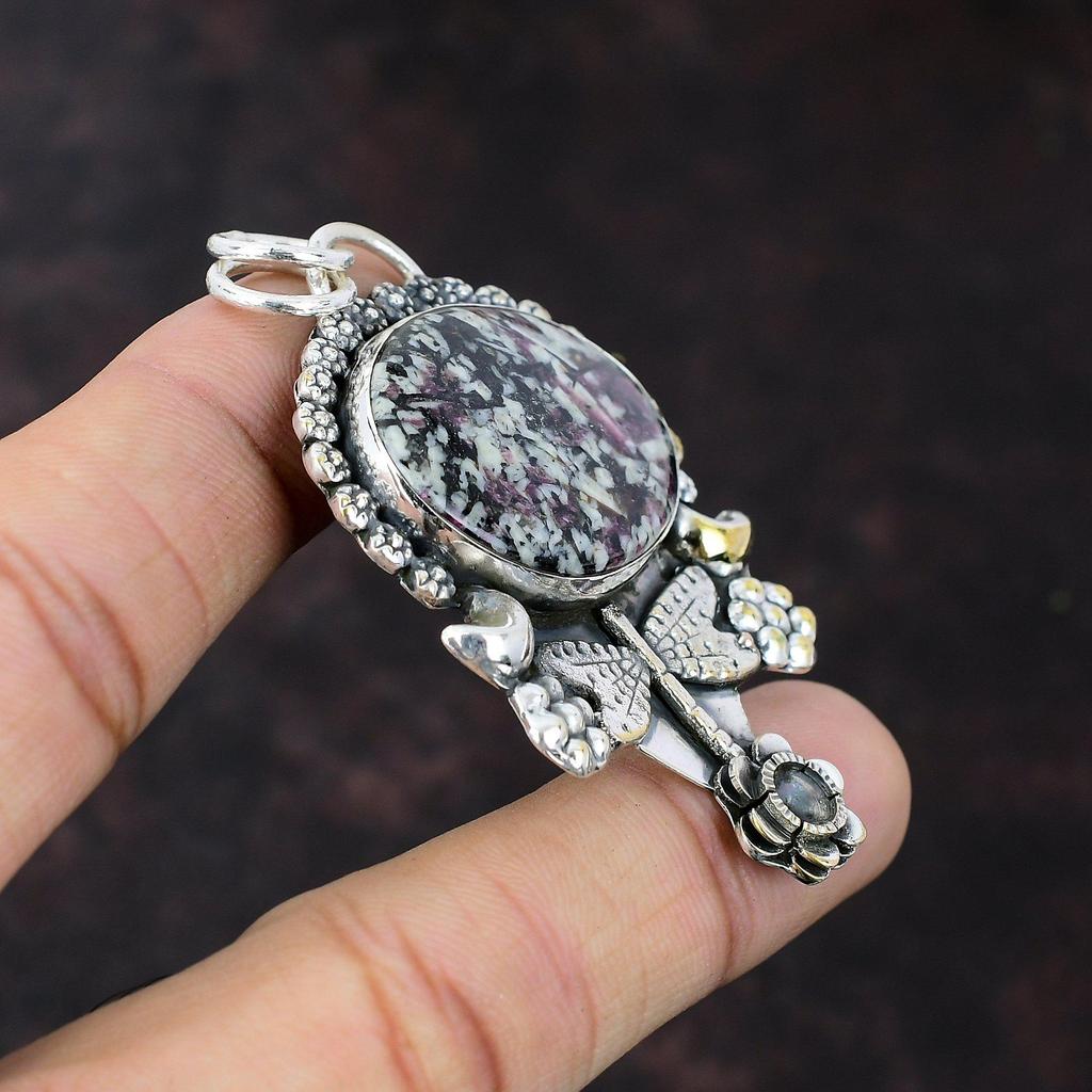 Eudialyte Pendant 925 Sterling Silver Pendant Very Pretty Gemstone Pendant Dragonfly Jewelry Handmade Pendant Gift For Her Eudialyte Jewelry