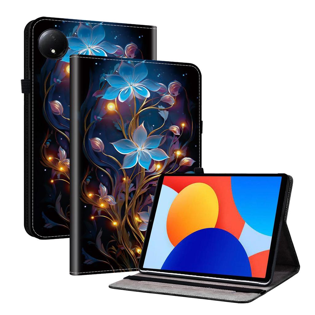 Capa de Tablet de Couro PU para Xiaomi Redmi Pad SE 8.7 - 11 Estilos! Durável, com 2 compartimentos para suporte, porta-lápis e compartimentos para cartões, capa traseira de TPU flexível