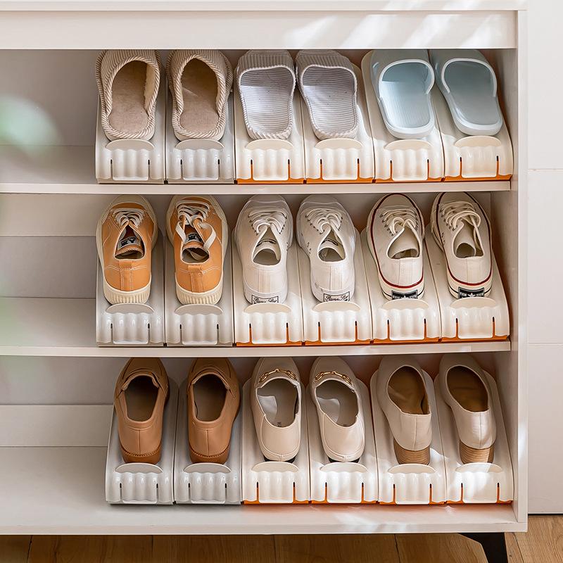 Adjustable Multi-Tier Shoe Rack: Space-Saving Foldable Shoe Storage Gadget
