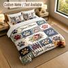 Dog Theme Personalized 3Pcs Bedding Set Custom Text & Name 1 Sheet 2 Pillowcases Household Bedding 1pc