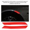 4Pcs Car Wheel Eyebrow Bumper Reflective Safety Warning Strip Tape Sticker Decal Red