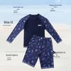 Plus Size Kids' Quick-Dry Two-Piece Swimsuit: Sun Protection & Customizable Prints