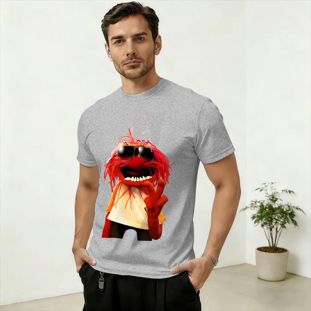 MMuppets Animal Unisexs T Shirt Fashion Tee Shirt Short Sleeve Round Neck TShirts Cotton Gift Idea Clothes