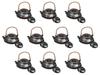 Set of 10 Tenmoku Flat Teapots X 5cm Teapots Made In China by Setomonohonpo [11.6 (240cc)]