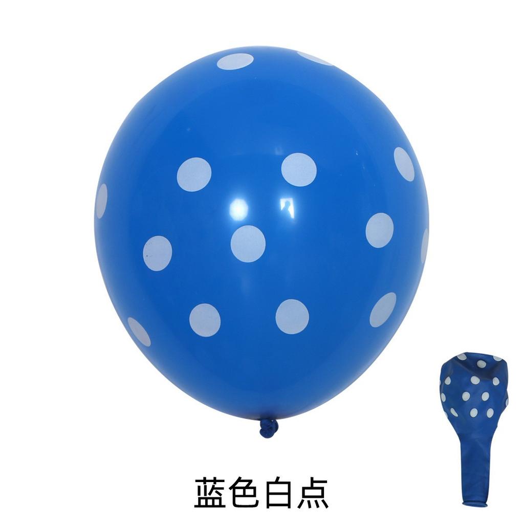 12-Inch Thickened Polka Dot Latex Balloon, Wedding Room Arrangement Birthday Party Shape Decoration Round Candy Color Balloon