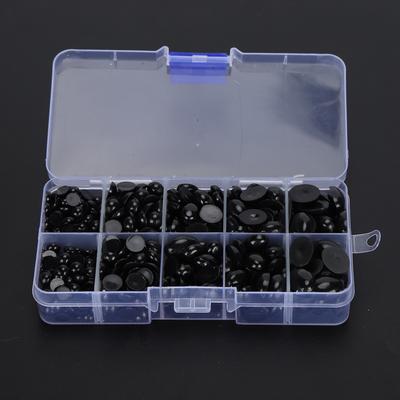 580Pcs Plastic Eyes Noses Flat Doll Teddy Bear Stuffed Animals DIY Making Toys AccessoriesBlack