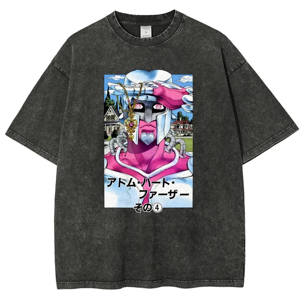 Vintage JoJos Bizarre Adventure Anime Character Graphic T Shirt for Men 100 Cotton Oversized Streetwear 2026 New