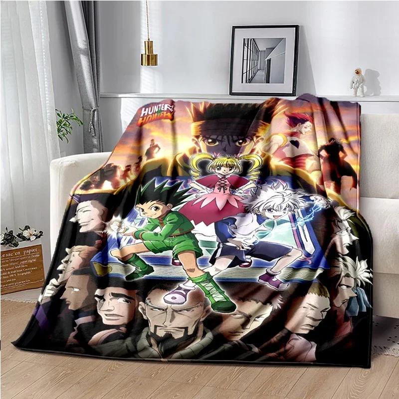 HUNTER X HUNTER Wurfdecke Anime Weiche Decke Leicht Warm Cartoon Decken für Kinderzimmer Schlafzimmer