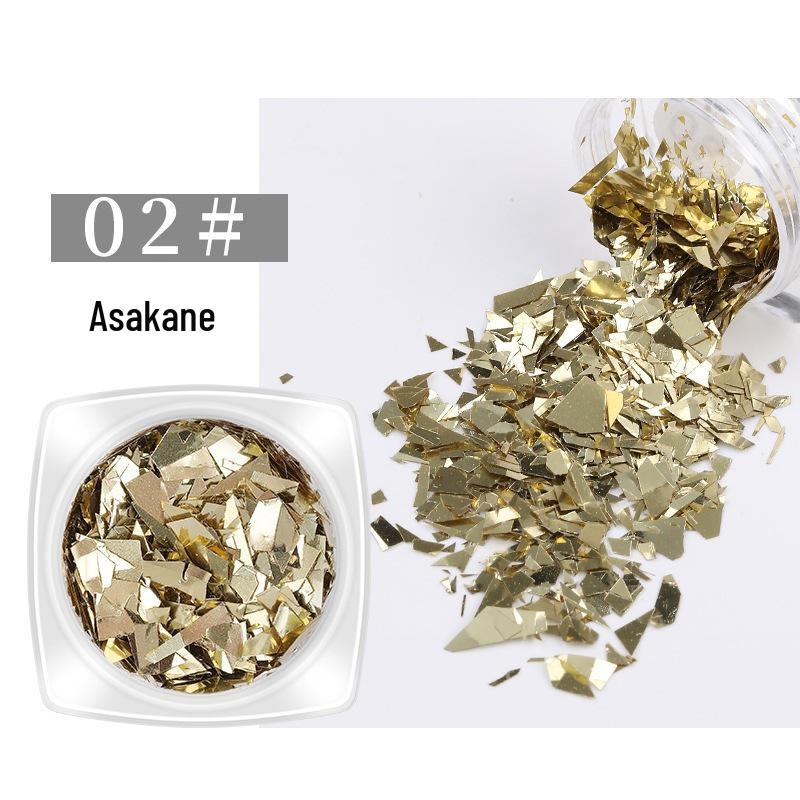 Naklejki na paznokcie Aurora z efektem tęczowym: Cukierki Papier Celofanowe Płatki i Cekiny