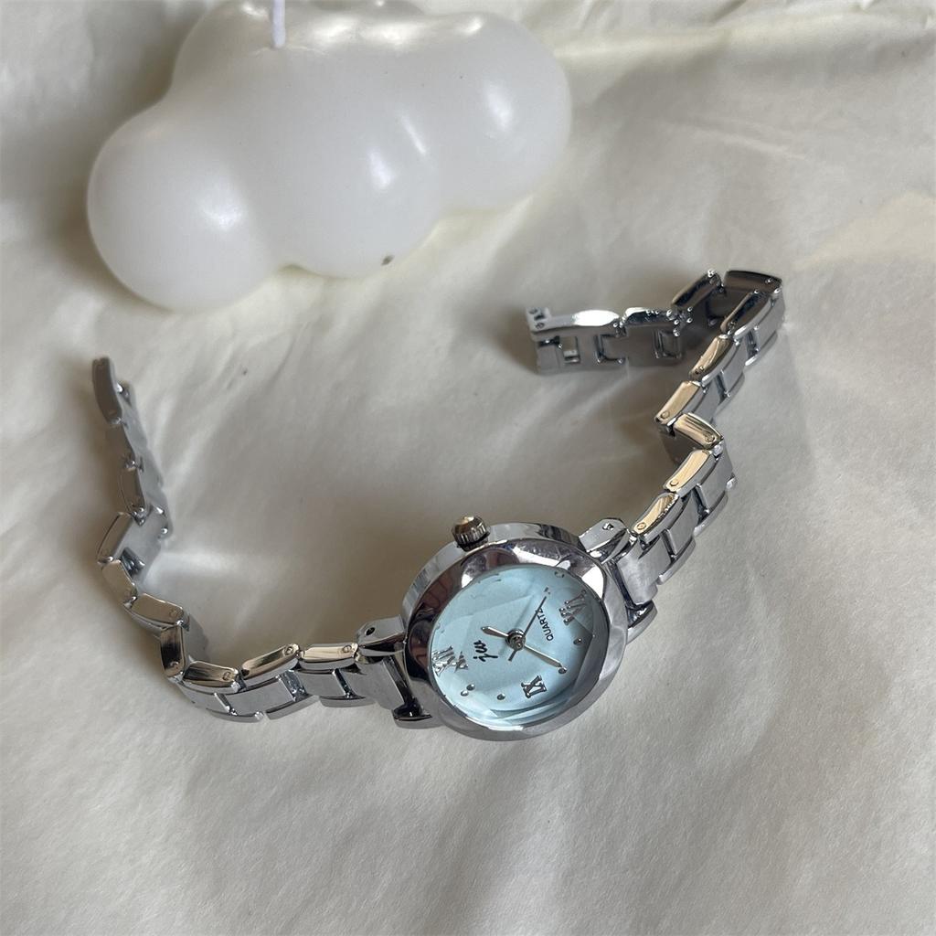 Luxury Small Dial Watch for Women Silver Color Stainless Bracelet Quartz Wristwatches Dress Ladies Clock Gift Relogio Feminino