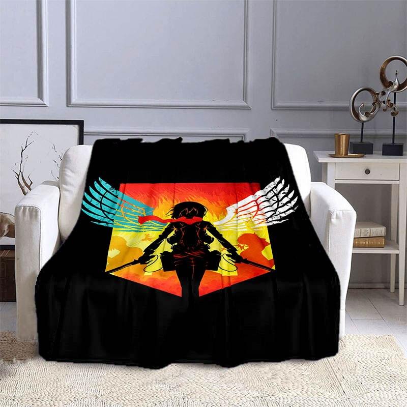 Attack On Titan Wings of Liberty Anime Blanket Soft Cozy Blanket Flannel Blanket Kids Blanket Home Travel Blanket Gift