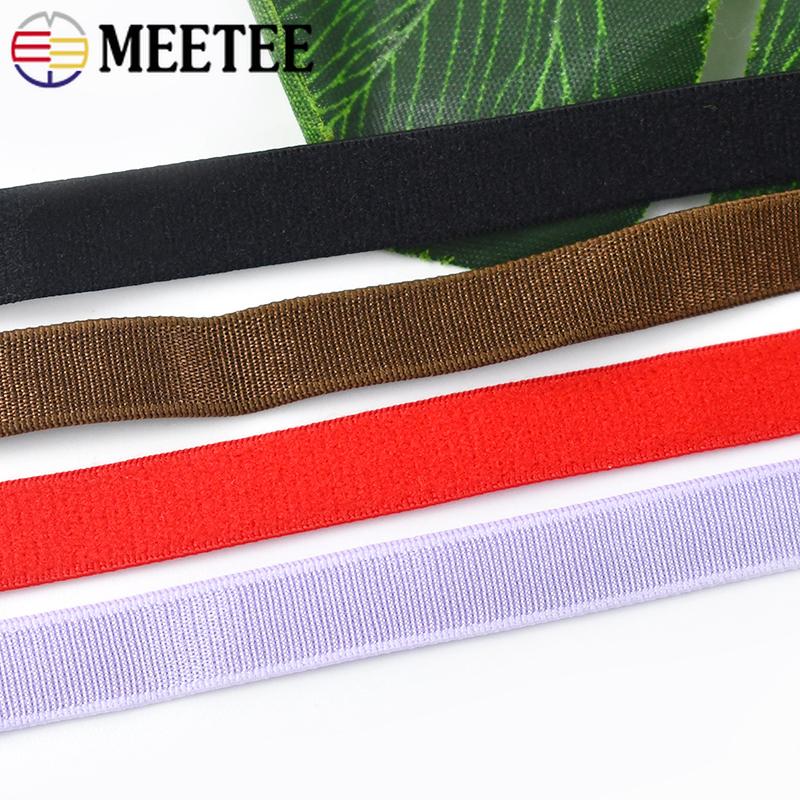 10/20/30M Meetee 6-15mm Spandex Elastische Bänder BH-Träger Weiches Elastisches Gurtband für Unterwäsche DIY Nähzubehör